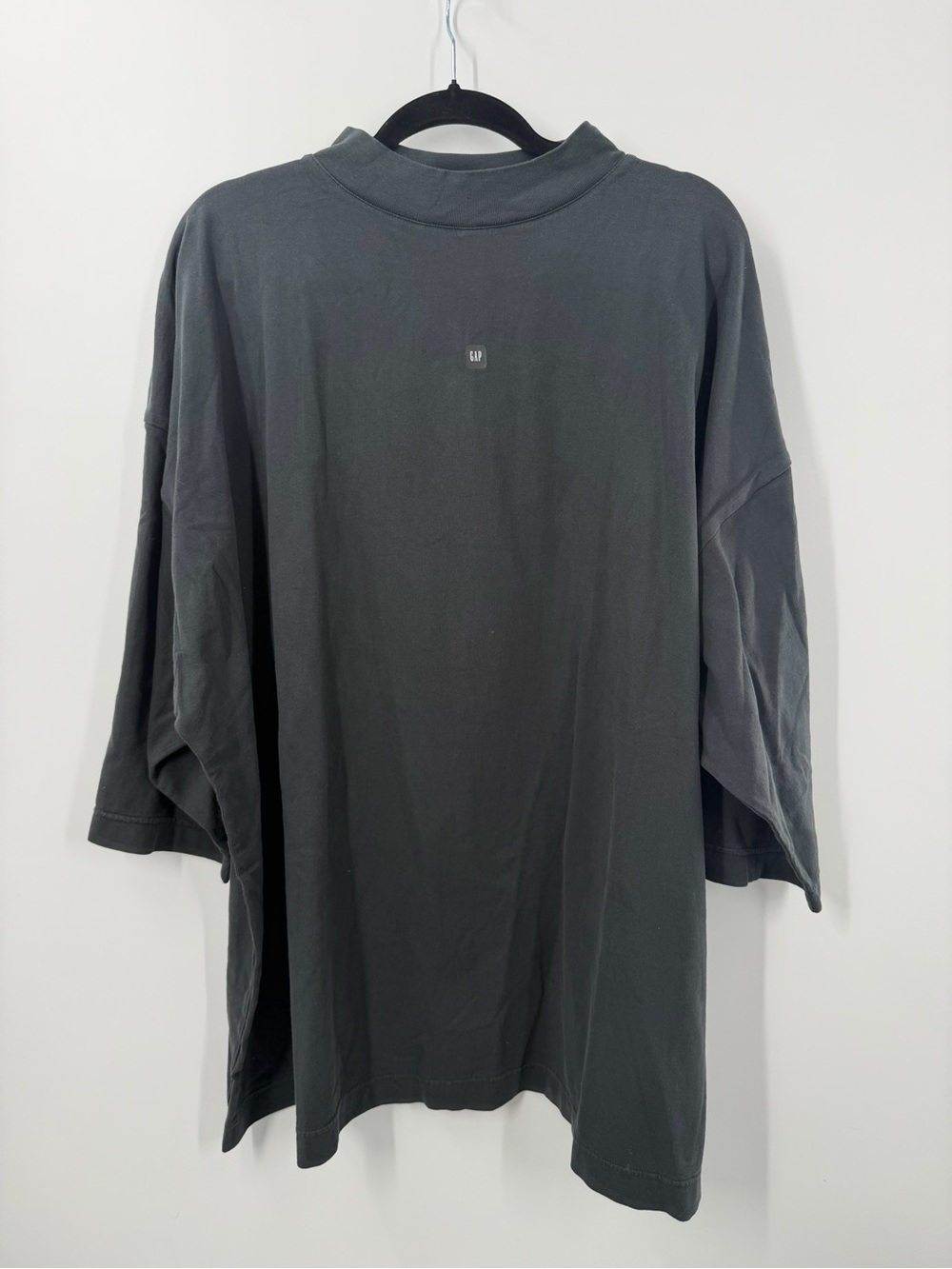 Yzy Yeezy Gap Engineered by Balenciaga Dark Gray/Black Oversized Tee Shirt